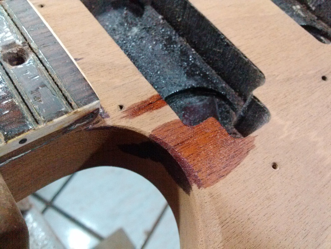 Pintura de Guitarra Gibson SG - Defectos en la madera